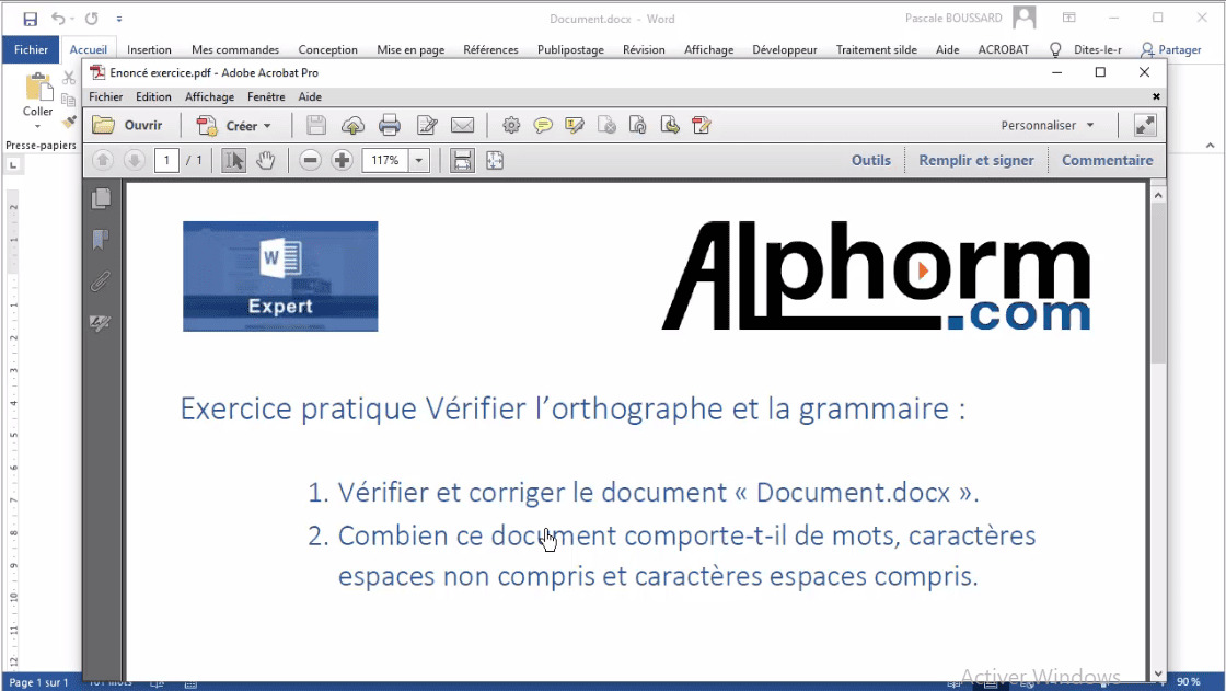 exercices word 2016 avec corrigés gratuit