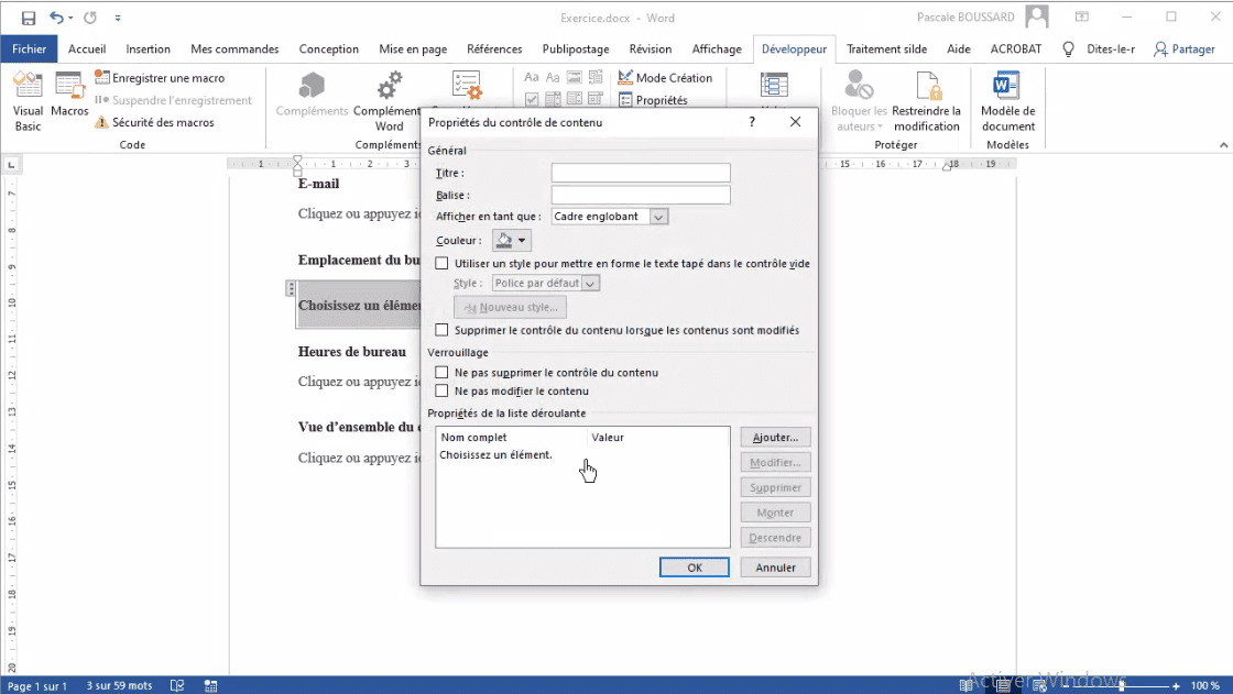 MEILLEUR TUTO GRATUIT Word 2016 Expert Corriger l'exercice pratique