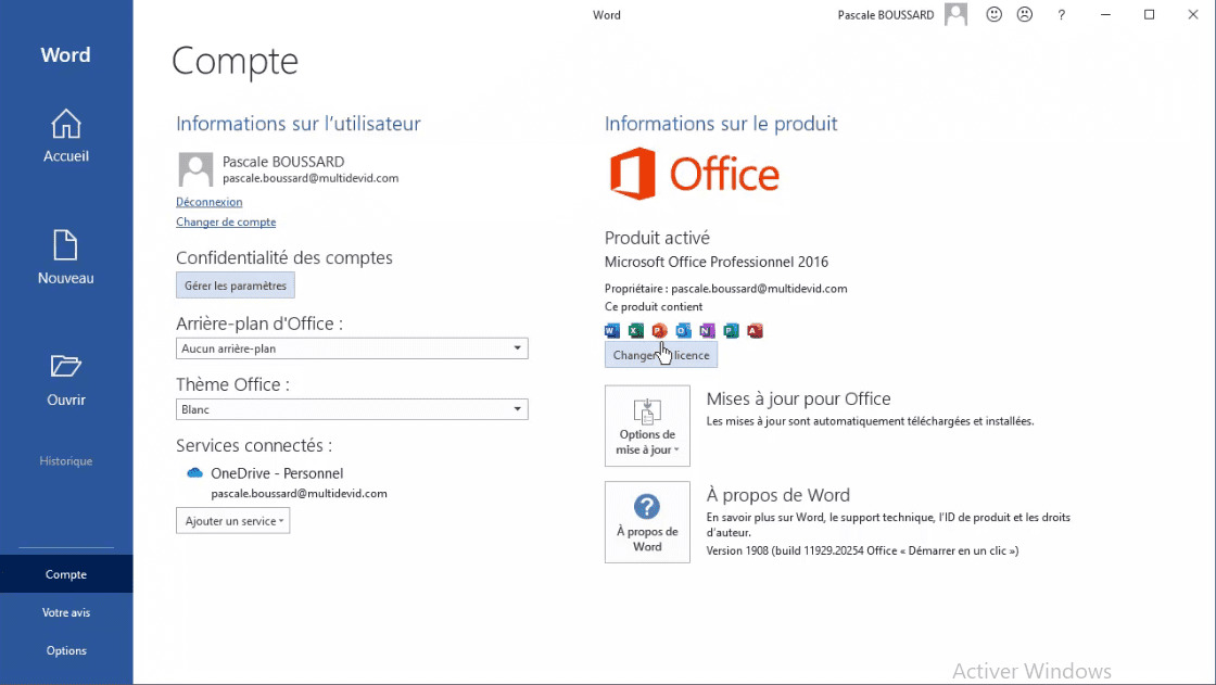 MEILLEUR TUTO GRATUIT Word 2016 Expert Activer un compte