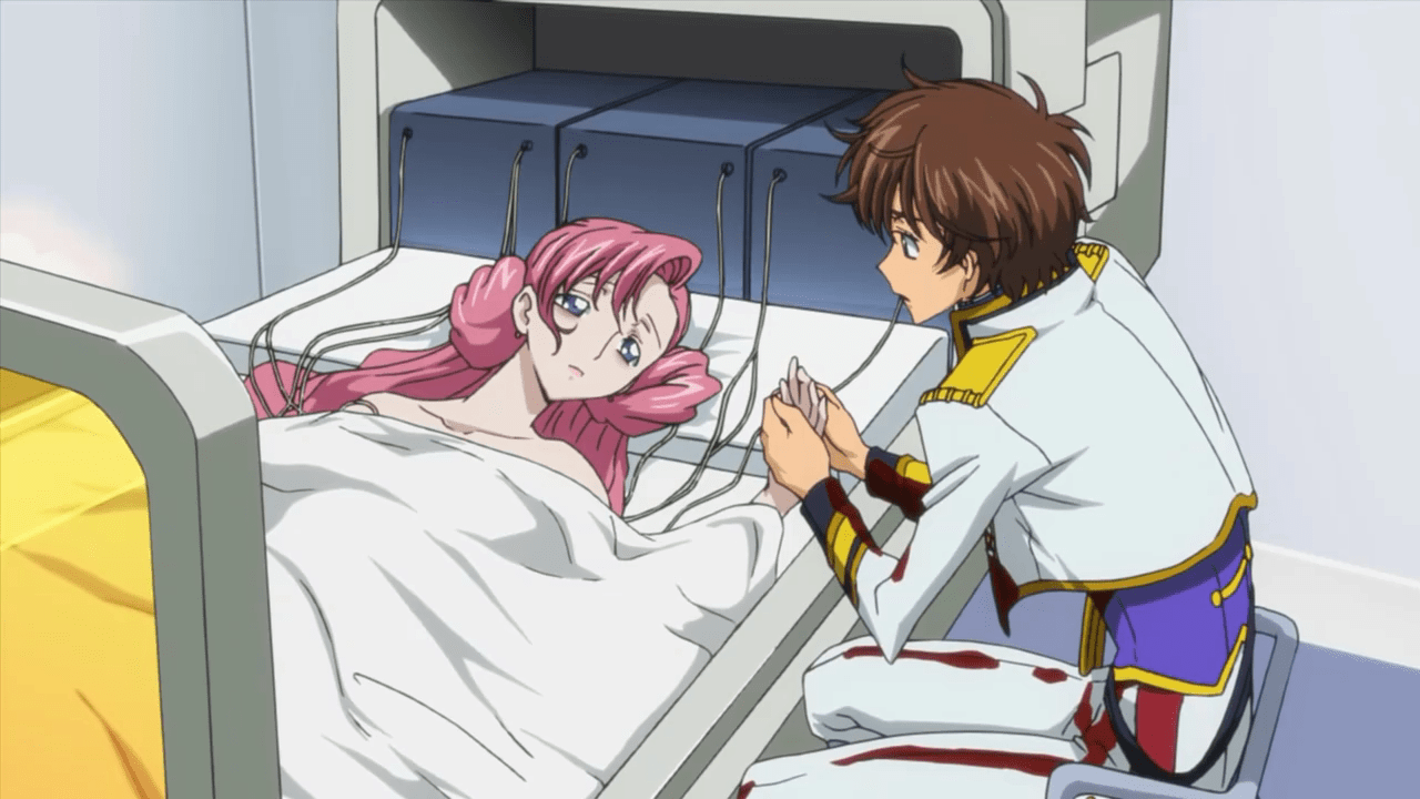 O casal enamorado se despede no leito de morte dela