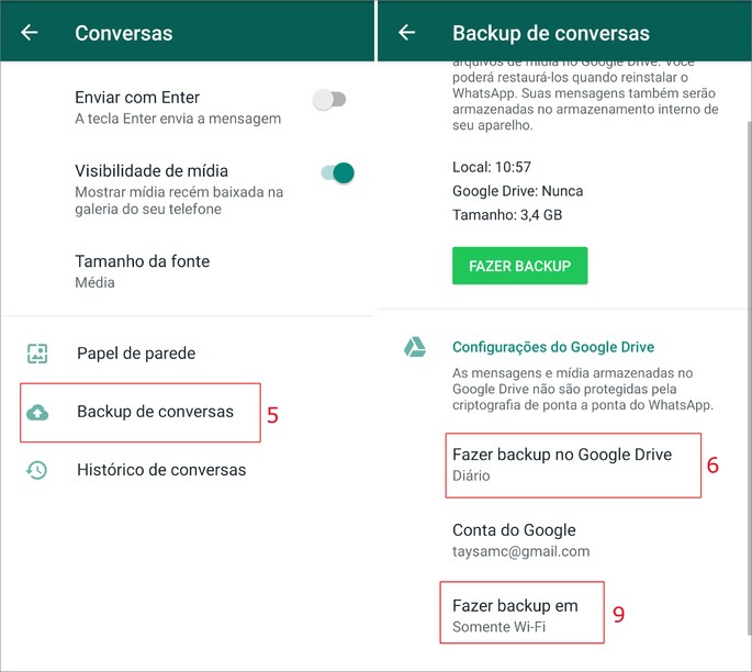 Como fazer backup do WhatsApp no Android e iPhone AppGeek