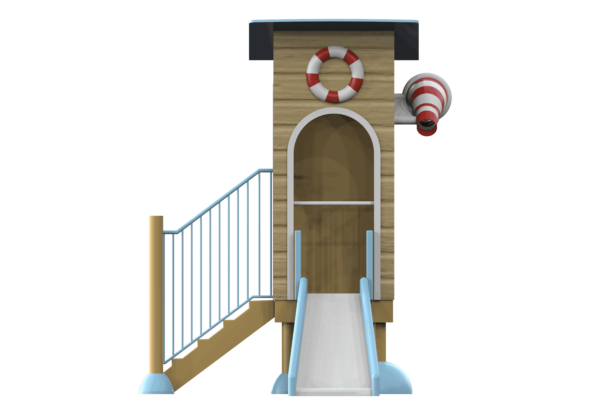 Beach house with slide Aquadrolics