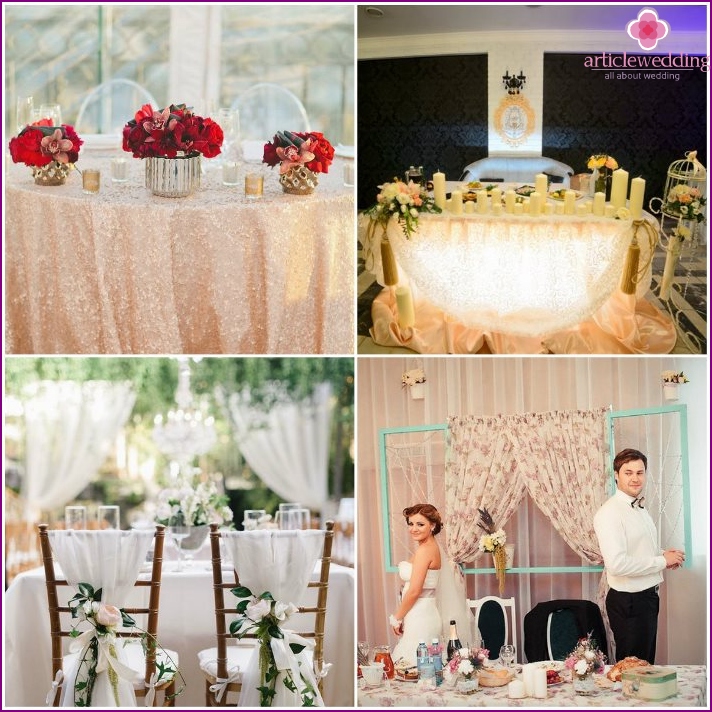 تزيين طاولة للعروسين قواعد الديكور والأفكار وخيارات