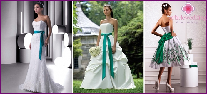 Abiti Da Sposa Bianco-Verde