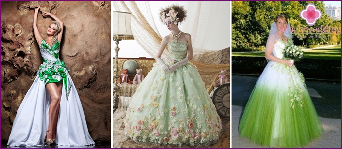 Abiti Da Sposa Bianco-Verde