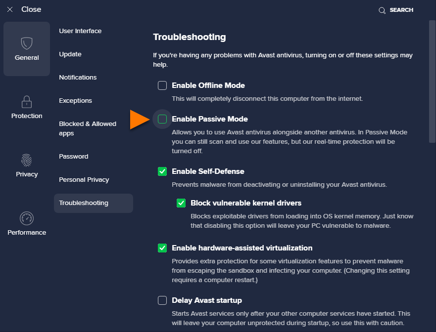 Как запустить антивирус в пассивном режиме