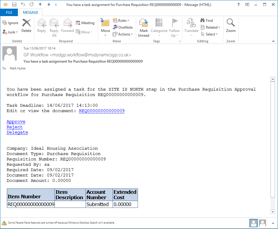 Customising Dynamics GP Workflow Emails Increasing the Font Size in