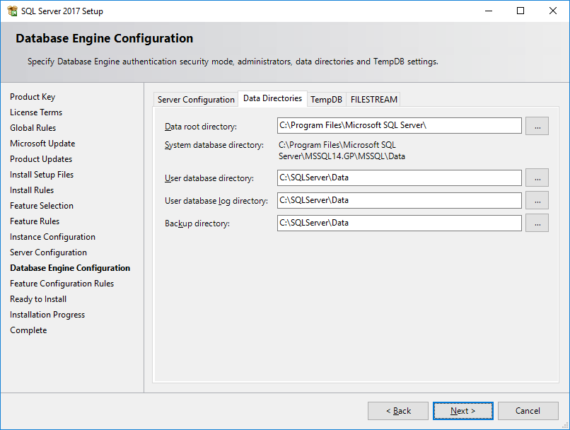 How to Install Microsoft SQL Server 2017 Install the Database Engine