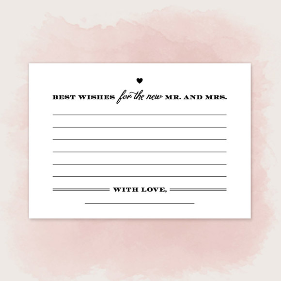 Printable Words of Wisdom Cards for Wedding, PDF to DIY