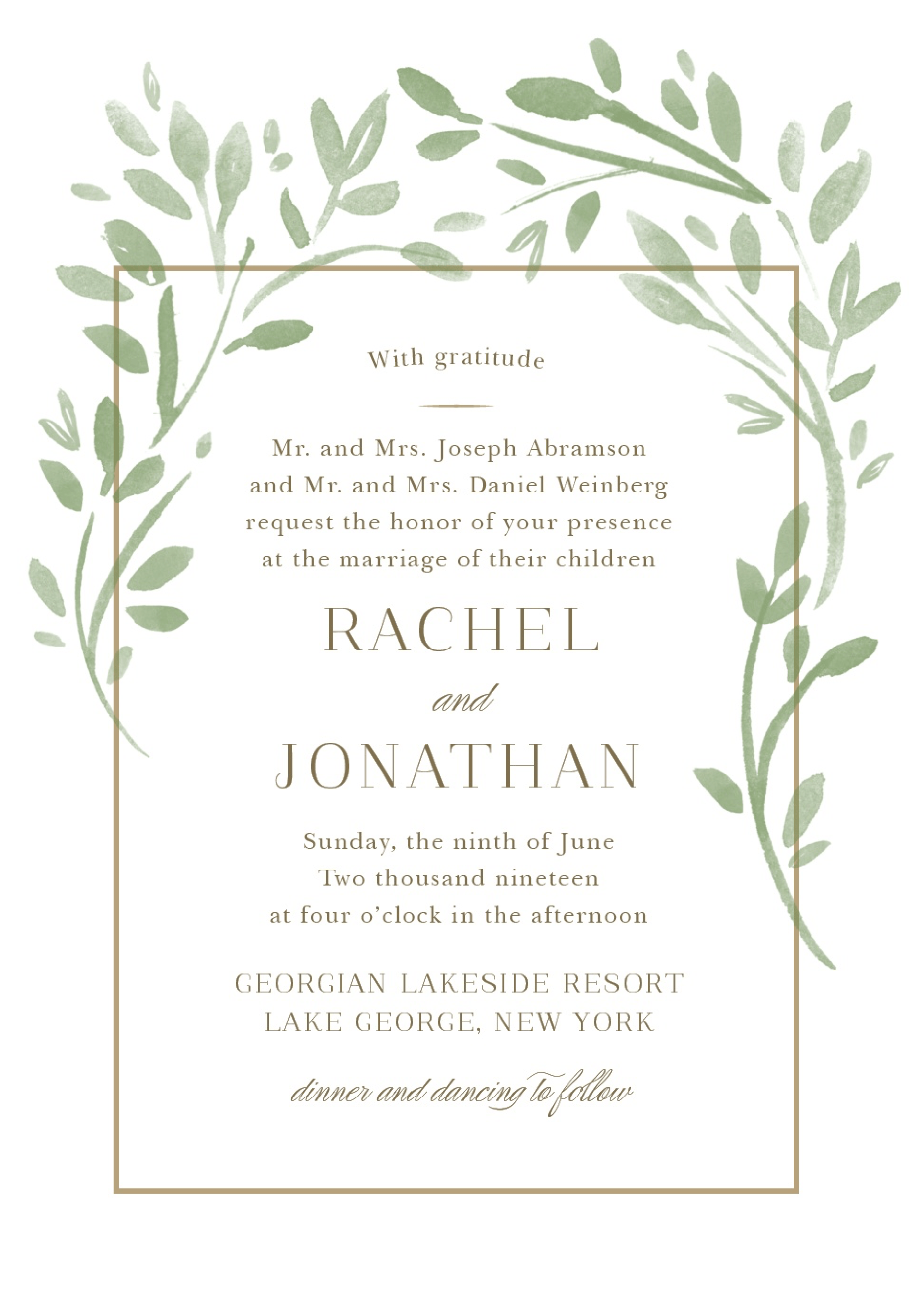 Are Grooms Parents Names Included On Wedding Invitations?