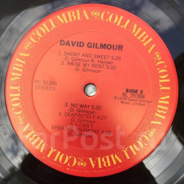 Винил David Gilmour "David Gilmour" 1978 USA в СПб Музыка, CD во