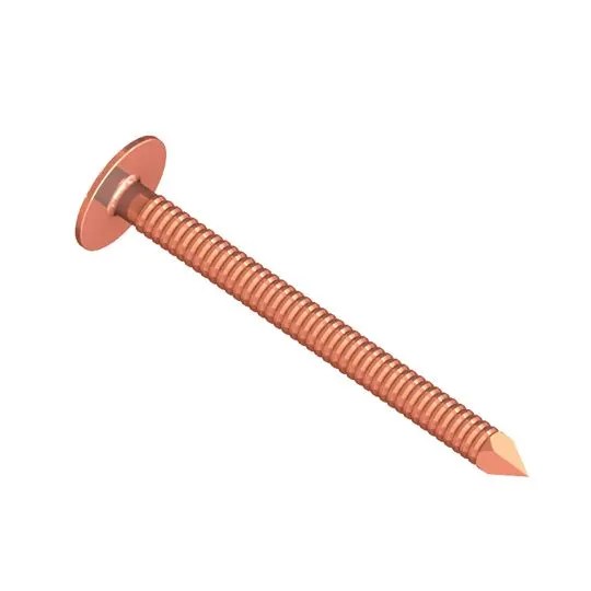 11/2" (4d) Copper Ring Shank Roofing/Slating Nails 1 Lb.