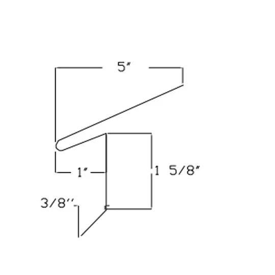 16 Oz. Copper 2" Style A Eave Trim