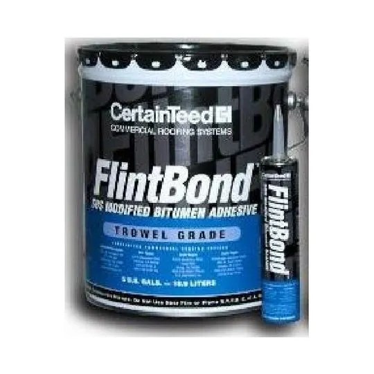 FlintBond Modified Bitumen Trowel Grade Adhesive 3 Gallon Bucket