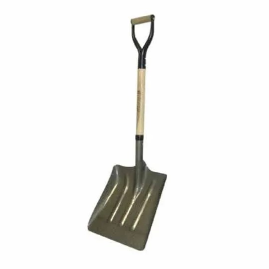 Steel Square Coal Shovel with Wood DHandle