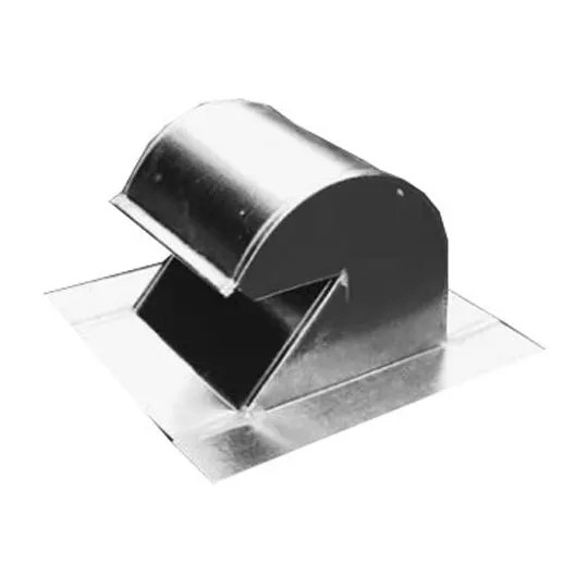 26 Gauge x 10" Galvanized Gooseneck Vent with Damper