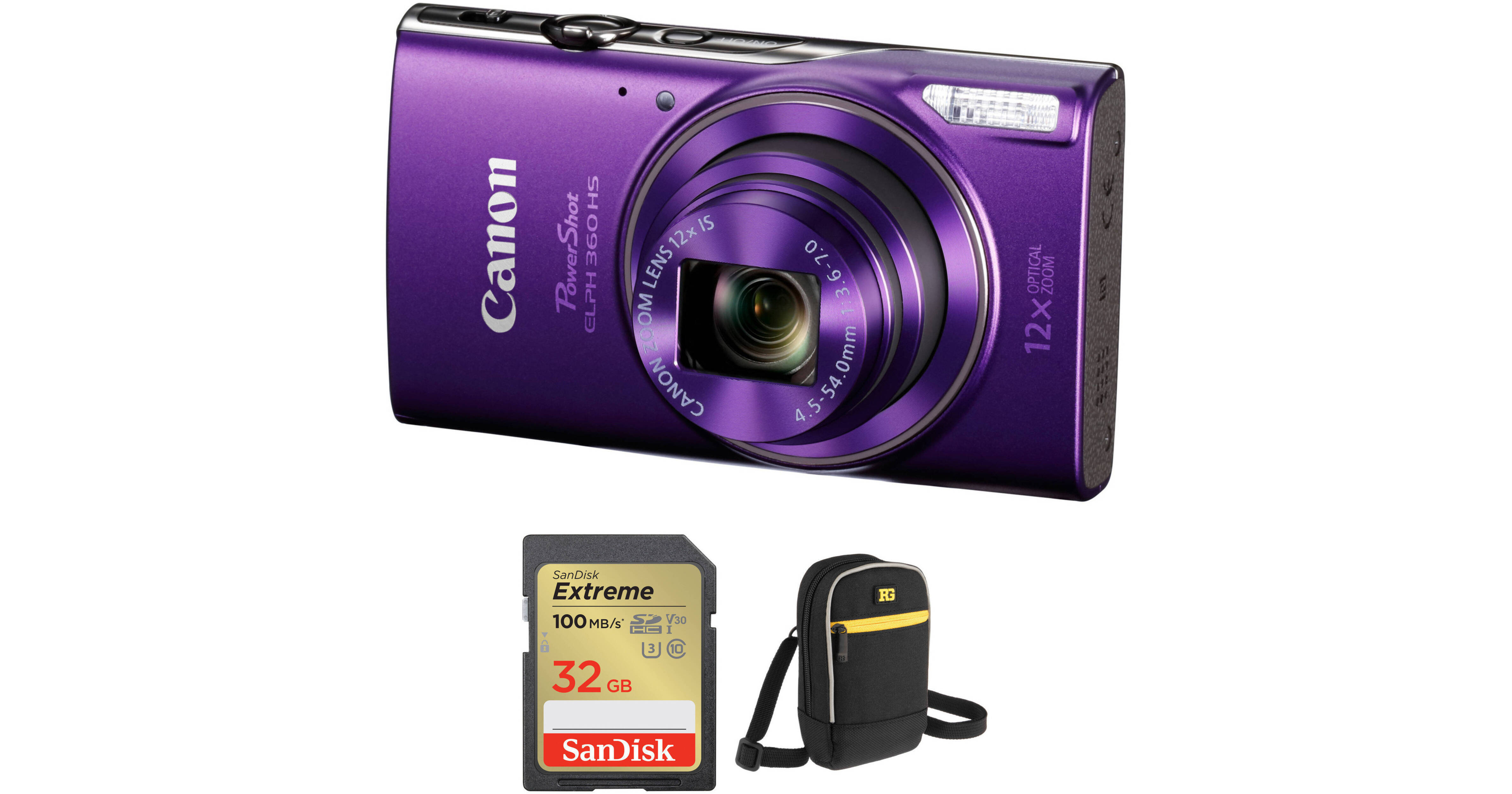 Canon PowerShot ELPH 360 HS Digital Camera with Accessory Kit