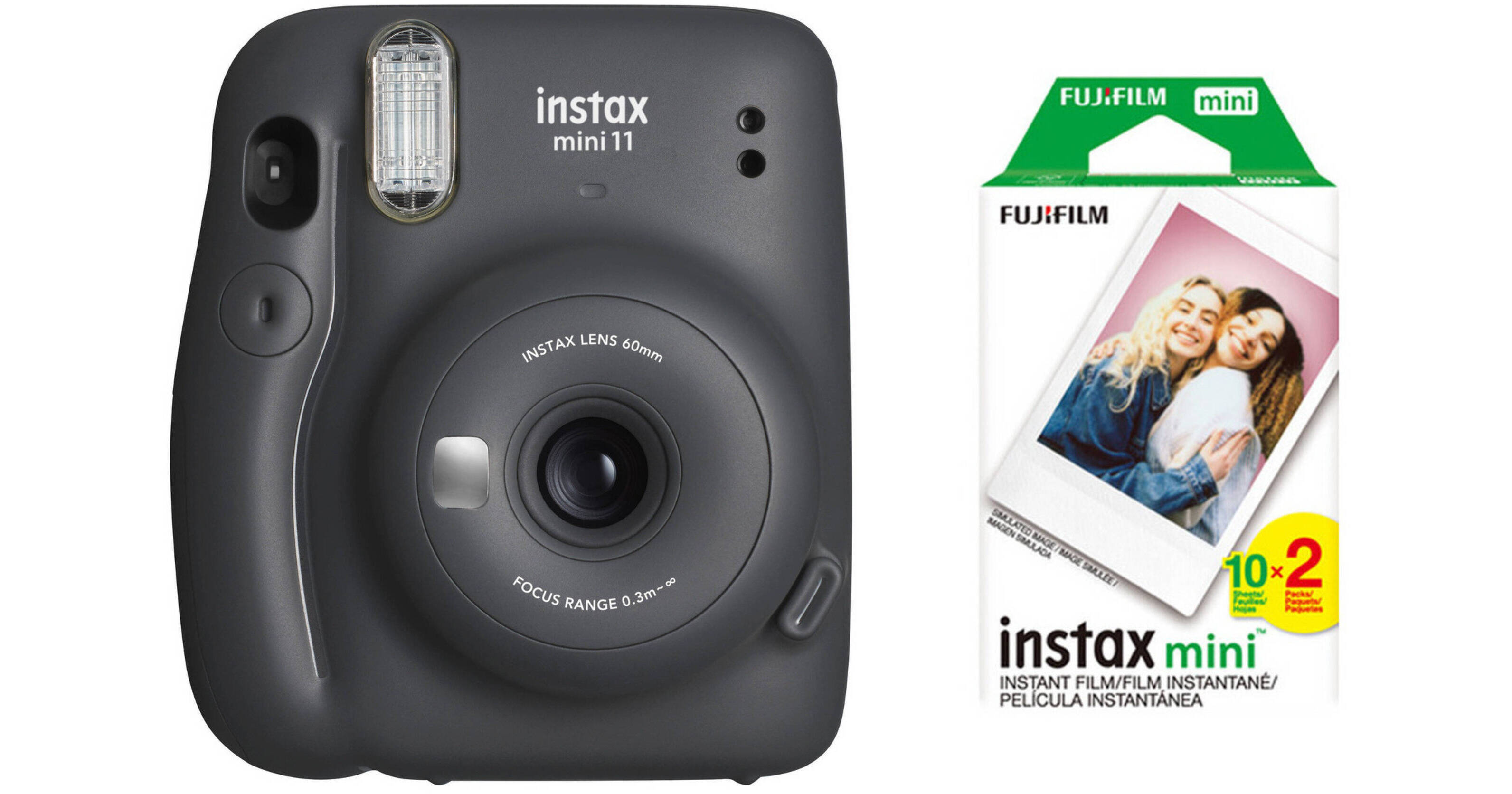 FUJIFILM INSTAX Mini 11 Instant Film Camera with Twin Pack of