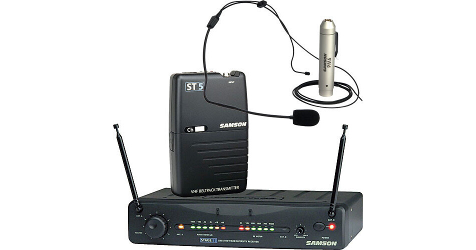 Samson Stage 55 Wireless VHF Headworn Microphone SW55SCV1002 B&H