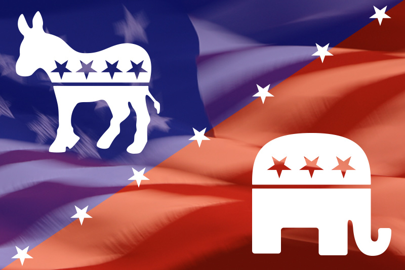 Chart Explaining the Differences Between Democratic Party and Republican Party