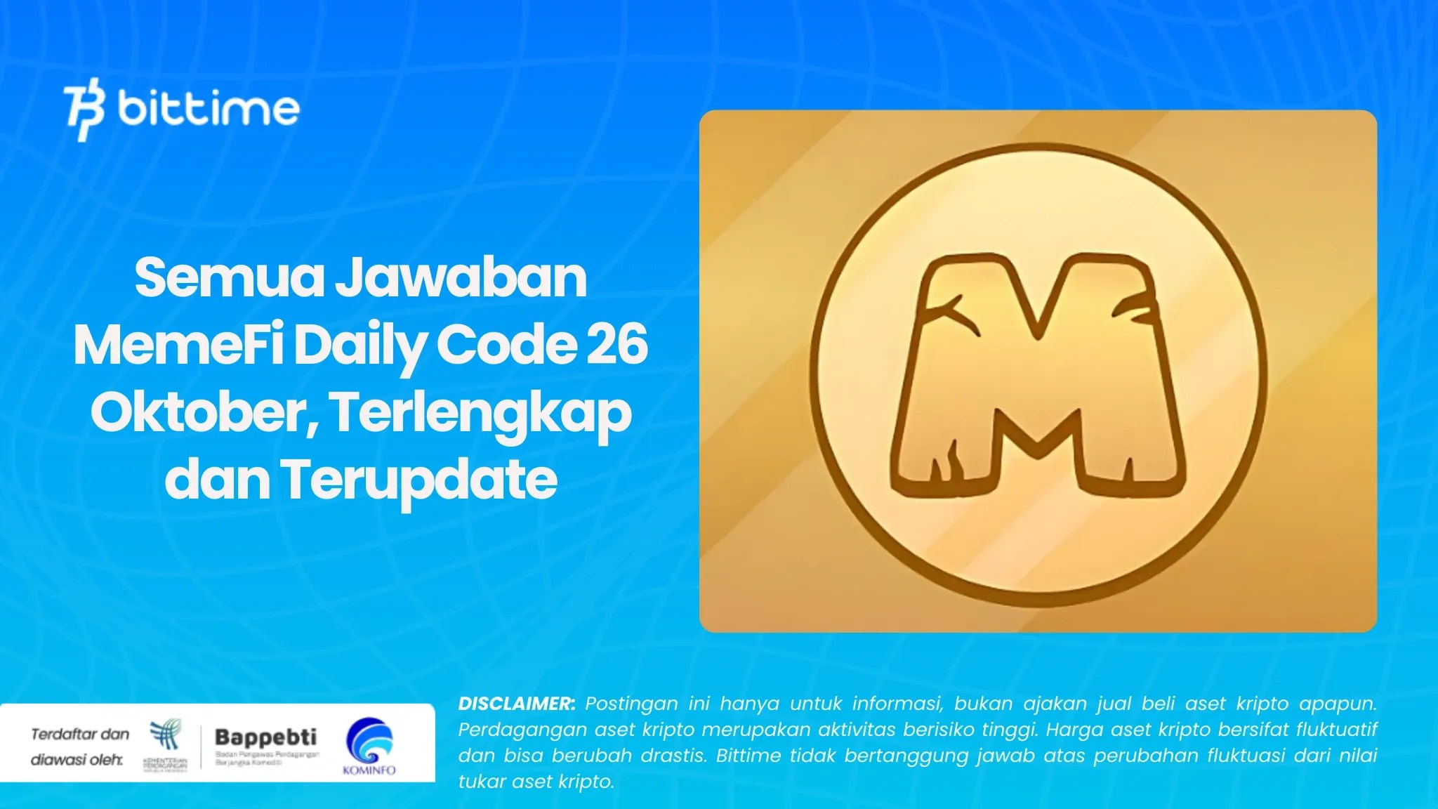 Semua Jawaban MemeFi Daily Code 26 Oktober, Terlengkap dan Terupdate
