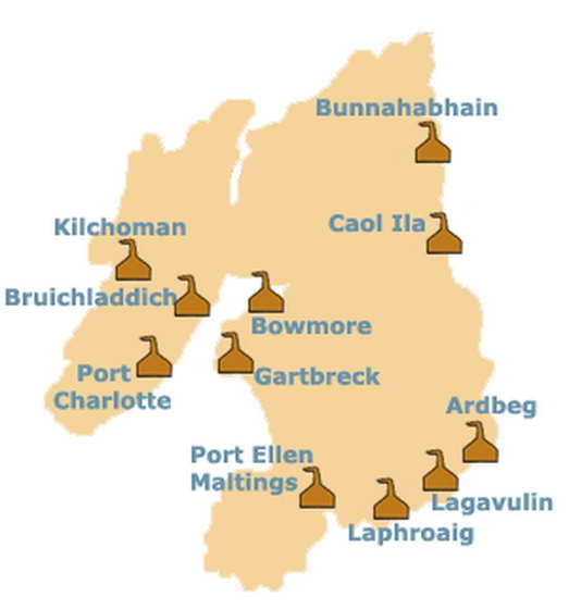 La région Islay les différentes régions de whisky et distilleries d