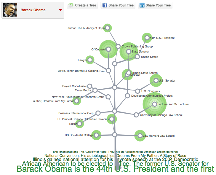 Newsweek Career Tree Visualization with RaphaelJS and Burst data