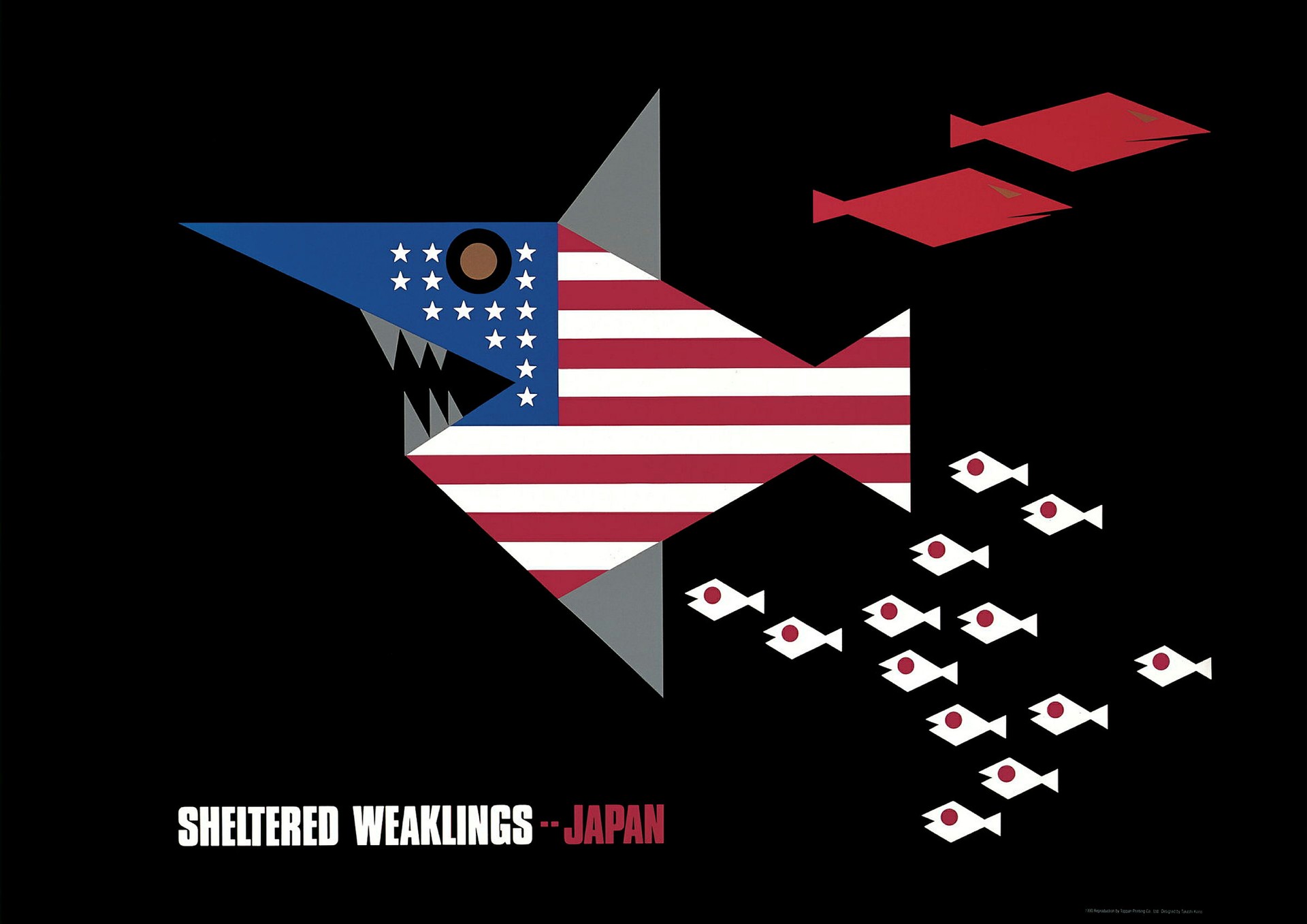 Snygga, strama och symboliska japanska posters
