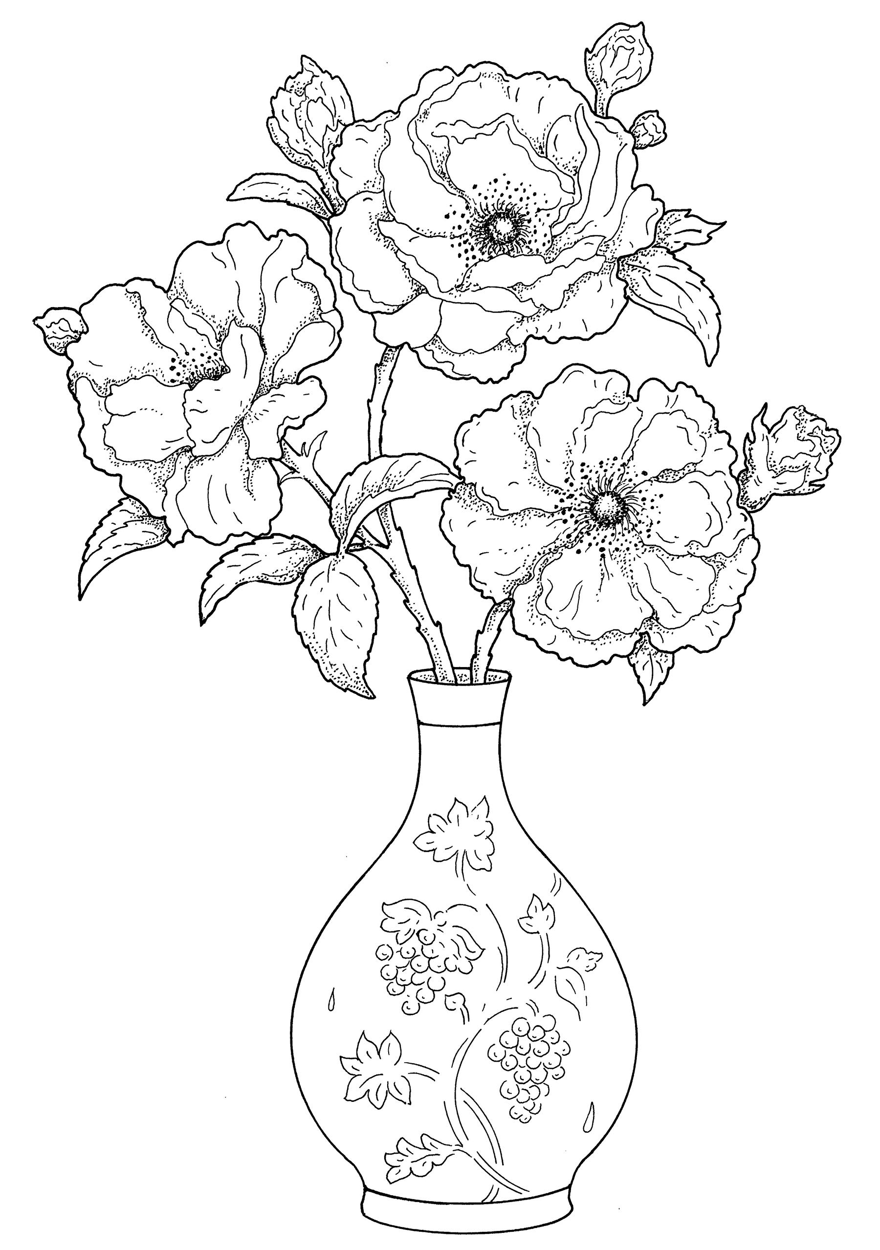 Beautiful Flower Arrangements Adult Coloring Book by CHARLENE TARBOX