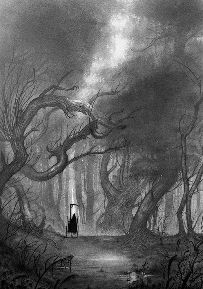 Shadows And Mist I Draw Mystical Creatures With Graphite Bored Panda