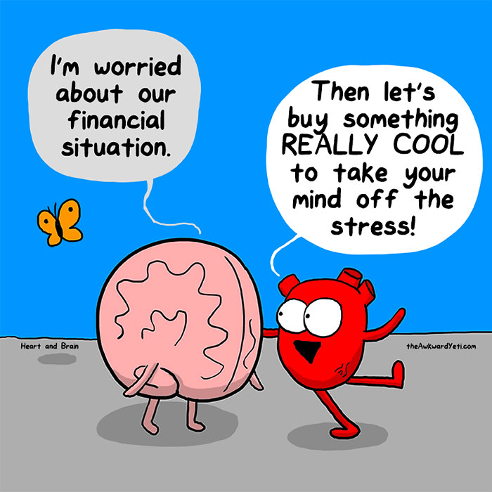 Heart Vs. Brain Funny Shows Constant Battle Between Our