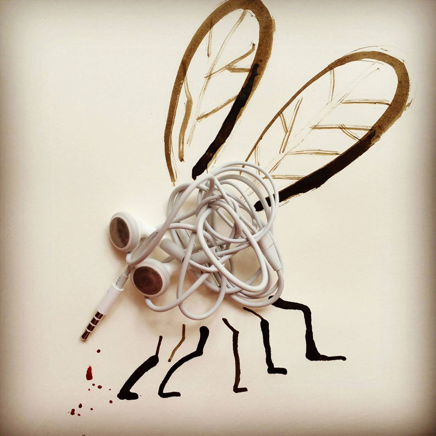 Illustrator Completes His Illustrations With Everyday Objects (10+ Pics