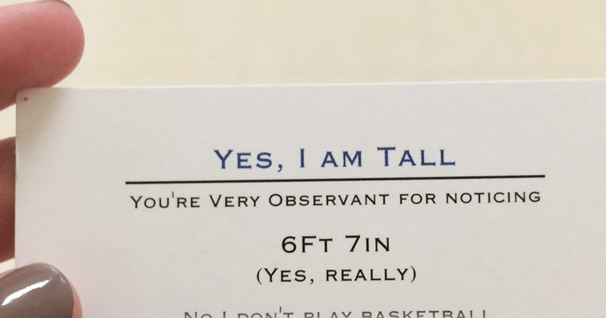 Super Tall 17YearOld Is Handing Out Business Cards To People Who Won