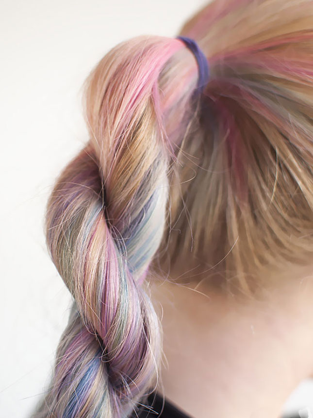 Style Alert A Dozen Ways to Use Hair Chalk Brit + Co