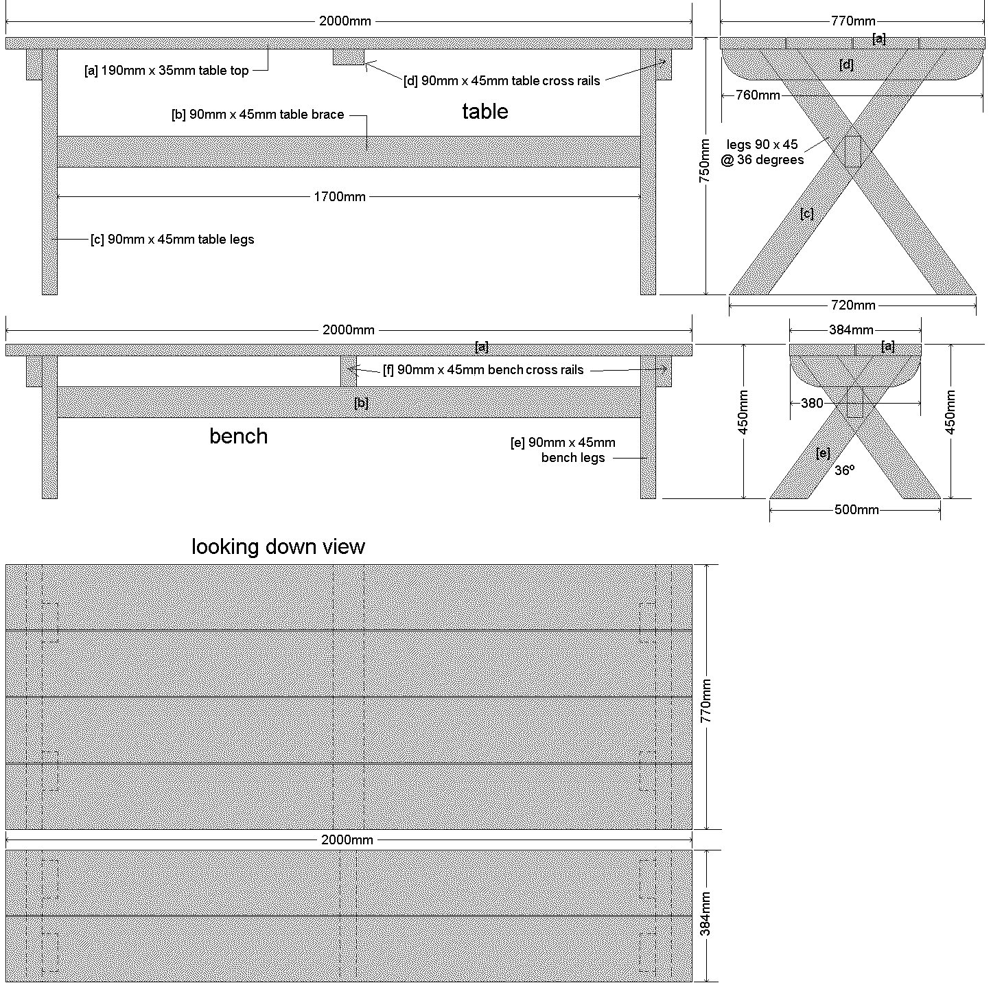 🔨 How to build a crossleg garden table & bench BuildEazy