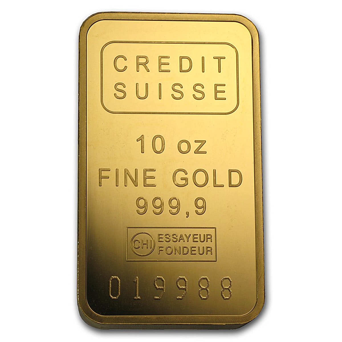 Credit Suisse Gold Bar 10 oz BullionStar Singapore