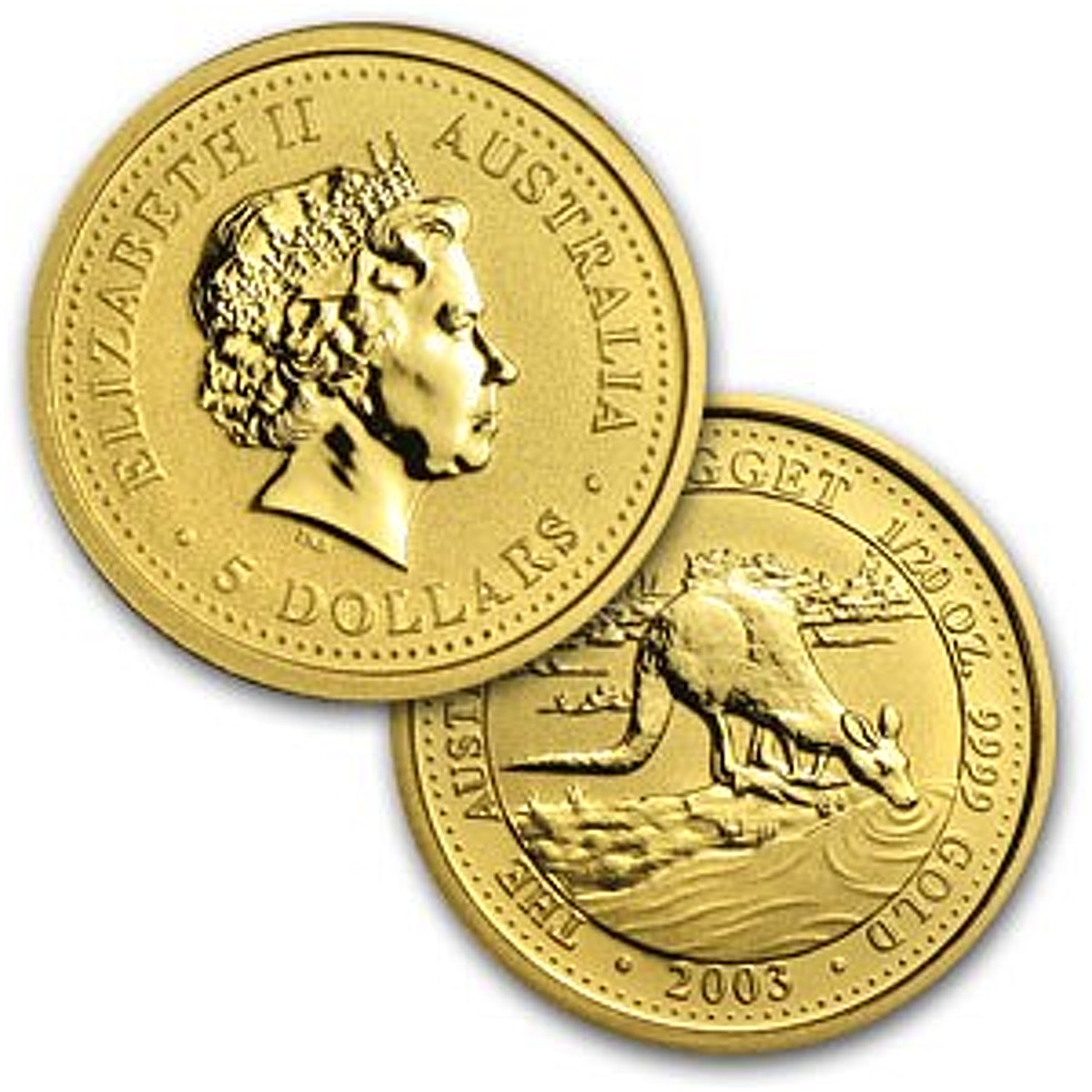 Australian Gold Kangaroo Nugget Various Years 1/20 oz