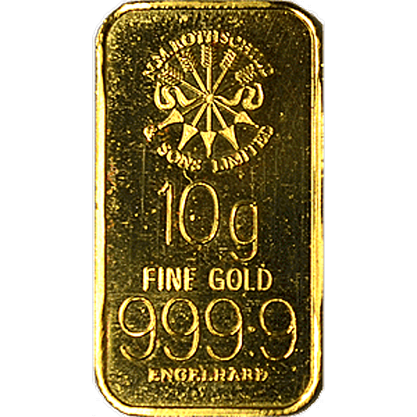 N.M. Rothschild & Sons Gold Bar Circulated in good condition 10 g
