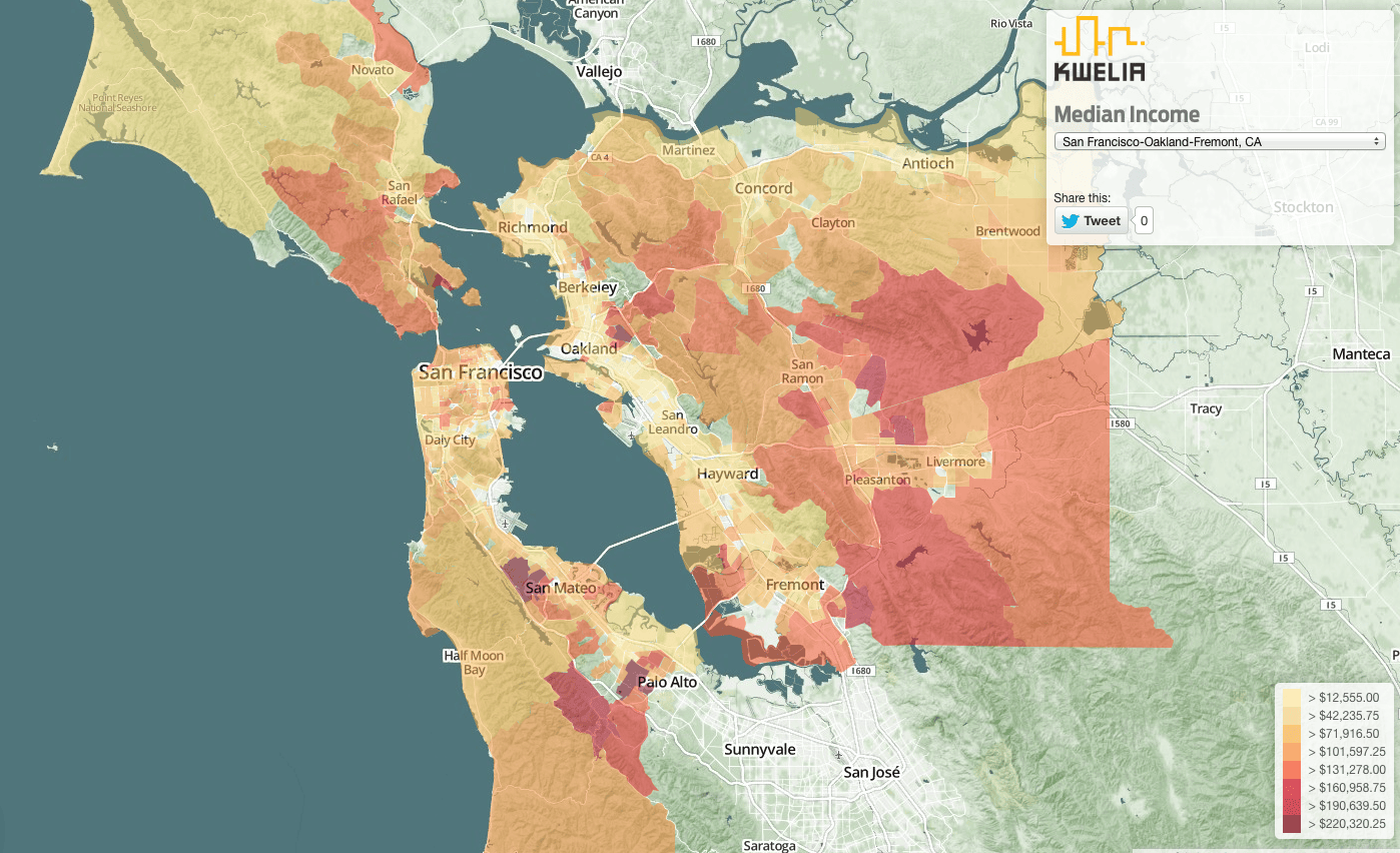 These Maps Show How Dramatically Silicon Valley Has Distorted The Real
