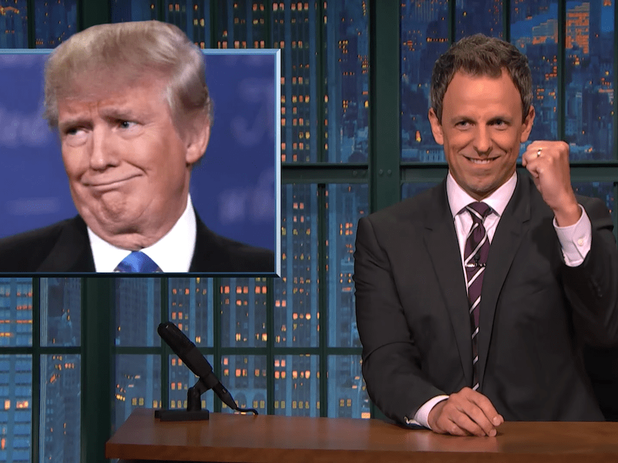 Seth Meyers tackles Donald Trump and his supporters' claims that