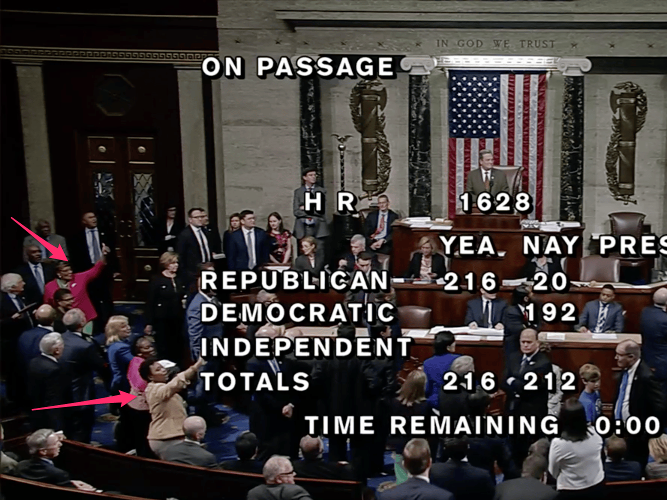 Democrats chant 'hey, hey, hey, goodbye' at House Republicans after