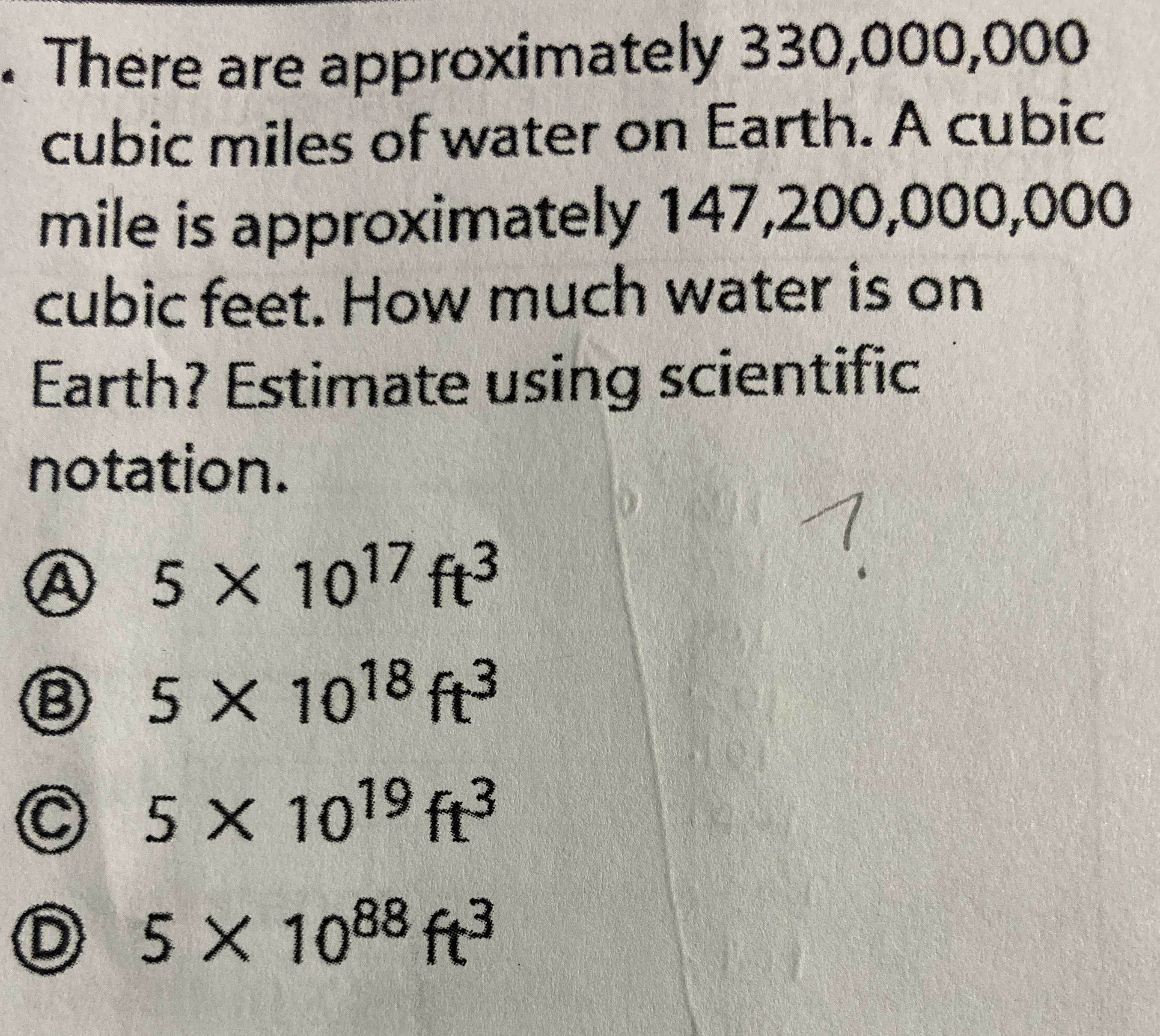 There are approximately \( 330,000,000 \) cubic mi... CameraMath