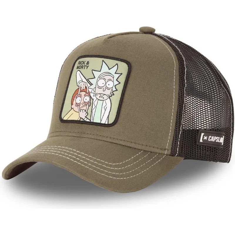Capslab REM LOO2 Rick and Morty Brown Trucker Hat Caphunters.de