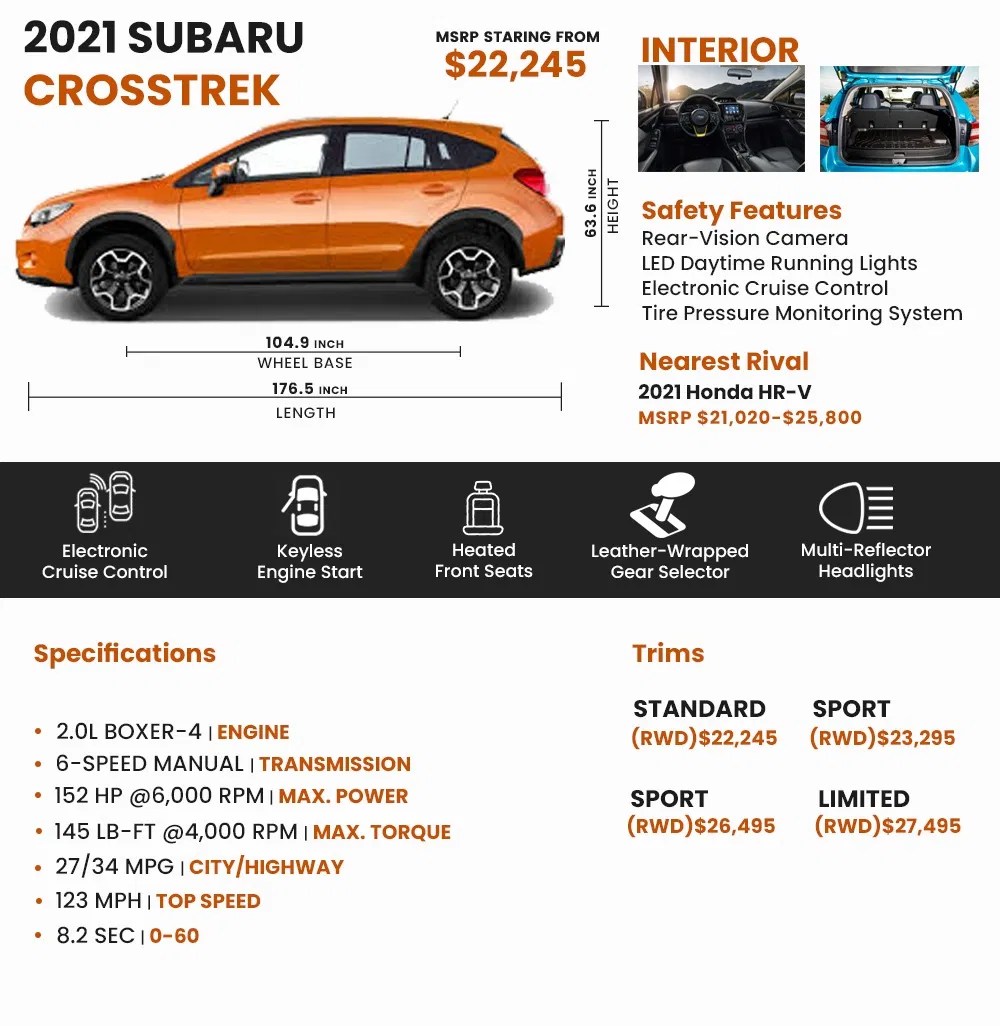 2021 Subaru Crosstrek Dimensions
