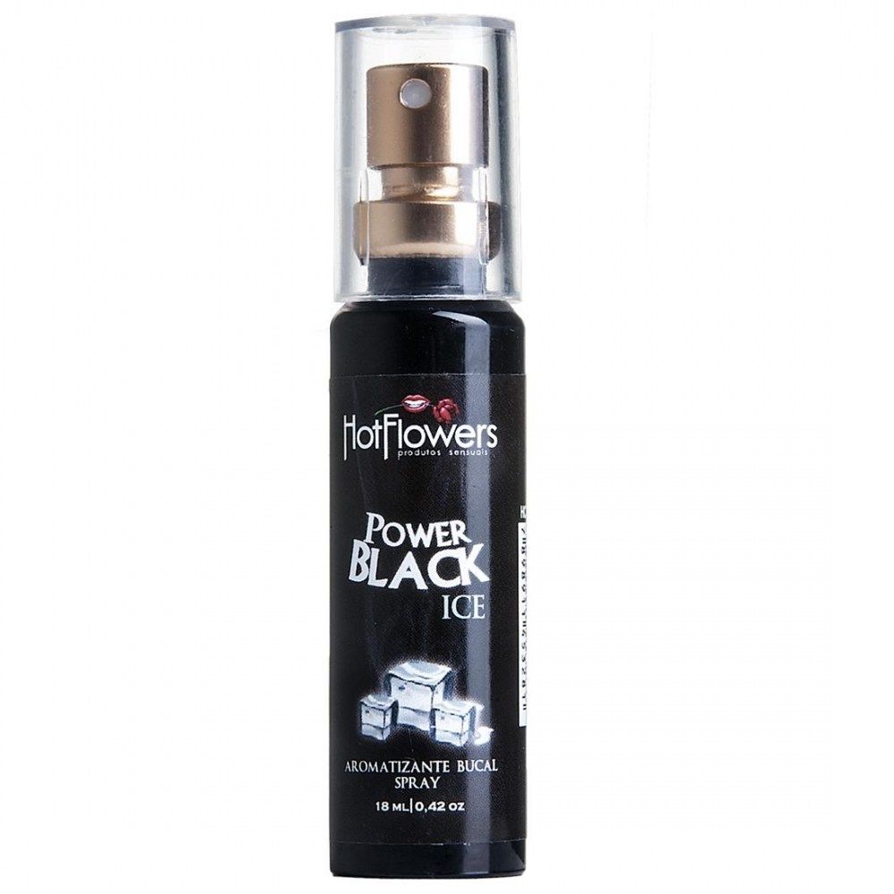 SPRAY POWER BLACK ICE AROMATIZANTE BUCAL 18 ML HOT FLOWERS Mini Preço