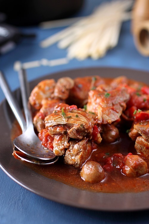 sauté de dinde à la tomate