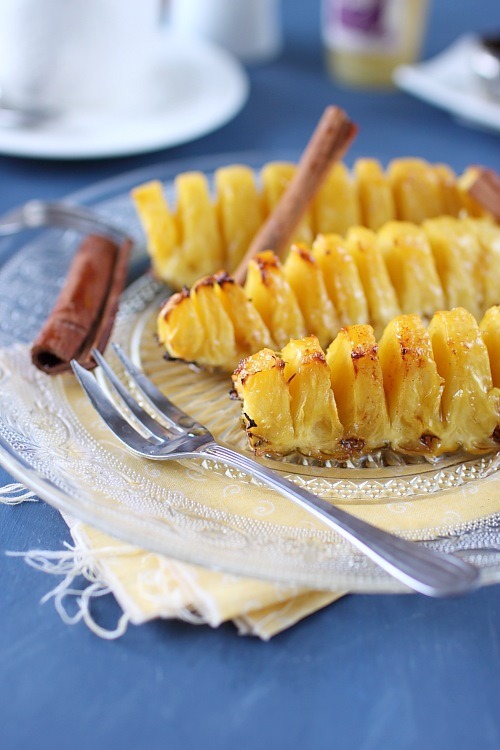 Ananas rôtis au miel et à la cannelle chefNini