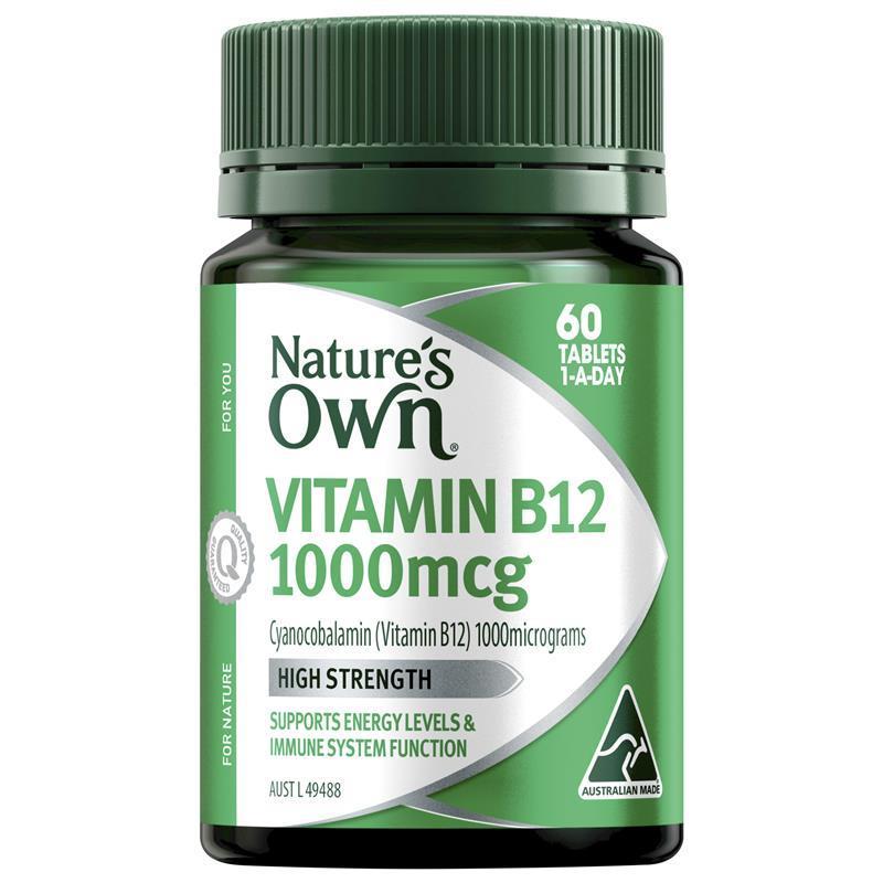 Buy Nature's Own Vitamin B12 1000mcg 60 Tablets Online at Chemist