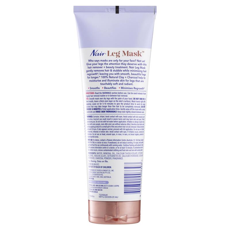 Buy Nair Leg Mask Hair Removal + Beauty Treatment Charcoal 227g Online