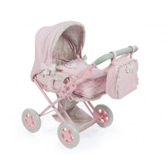 Carrito Bebé Juguete Con Capazo Violeta